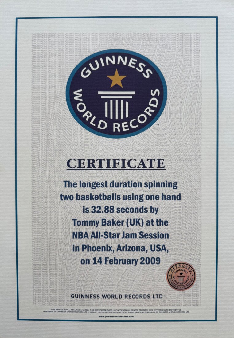 Guinness World Record Certificate