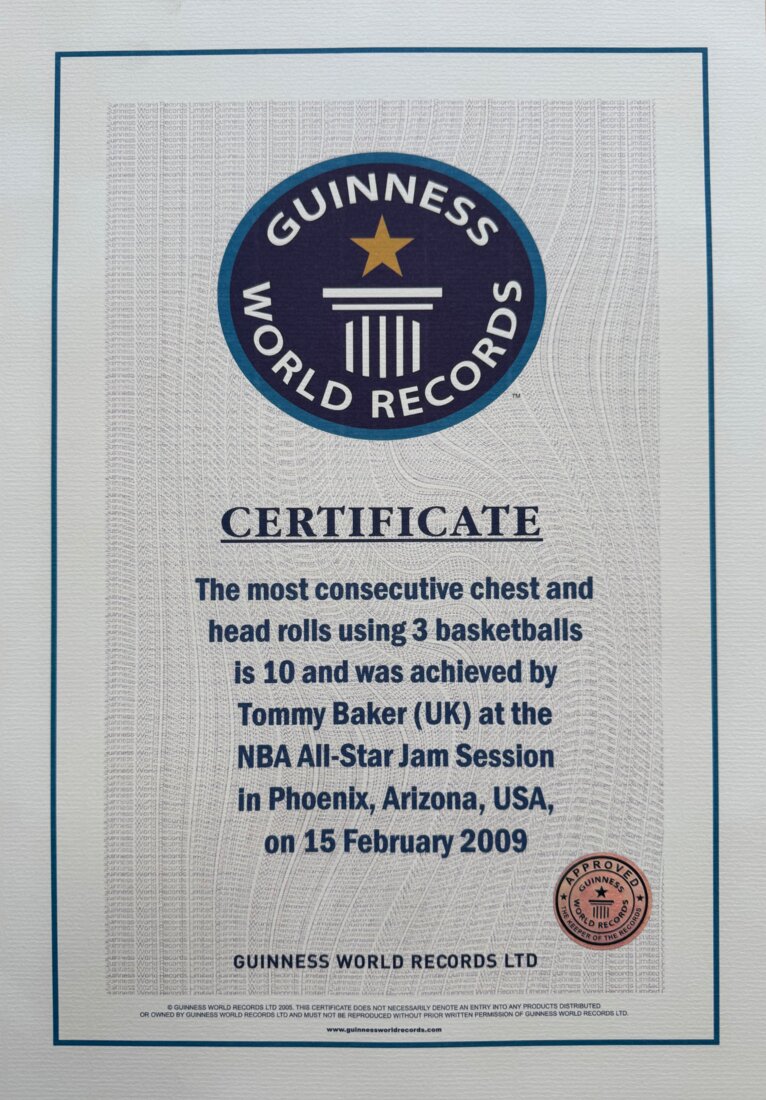 Guinness World Record Certificate