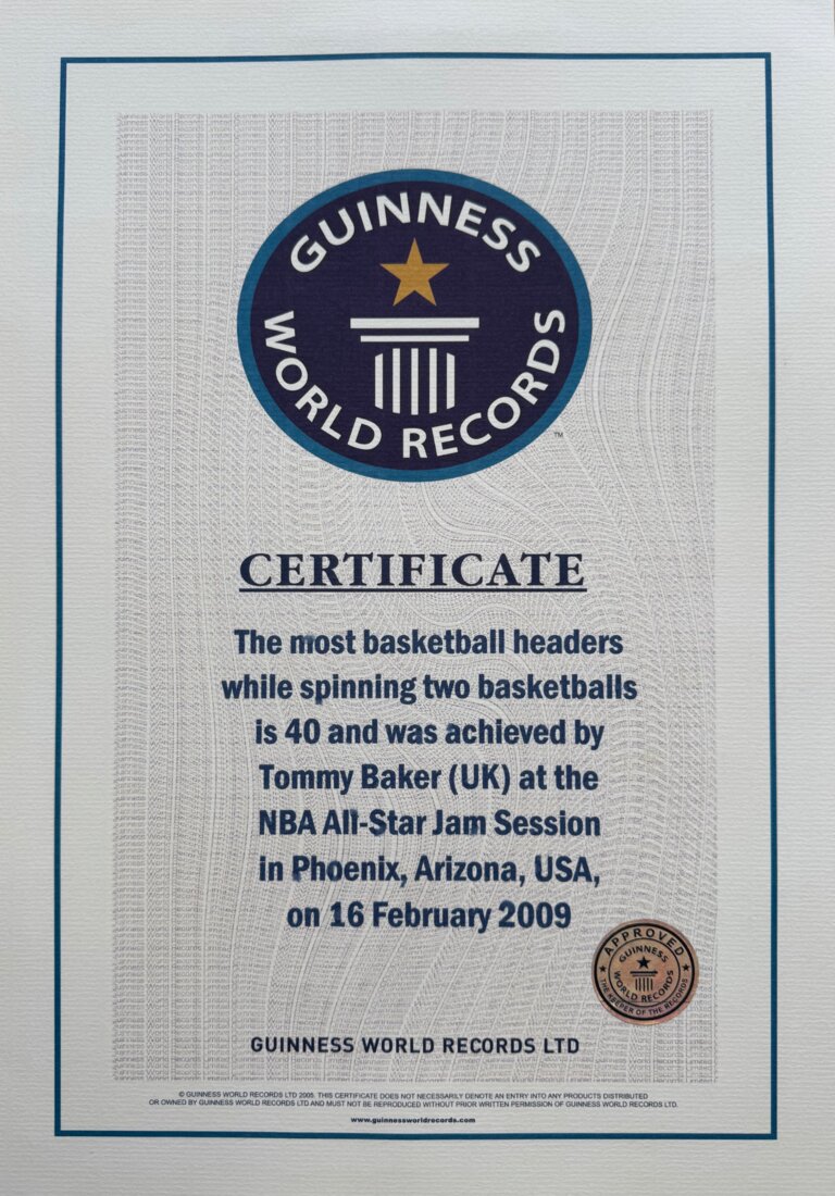 Guinness World Record Certificate